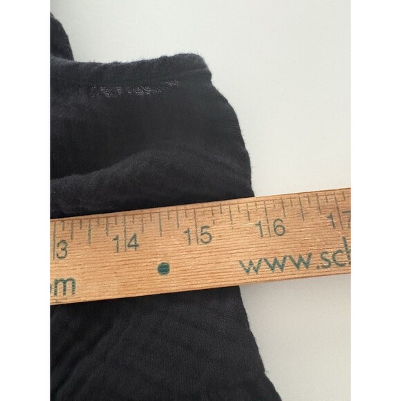 Magaschoni Maxi Dress Size S Black Babydoll Gauze Flutter Whimsigoth Witchy - Picture 12 of 16